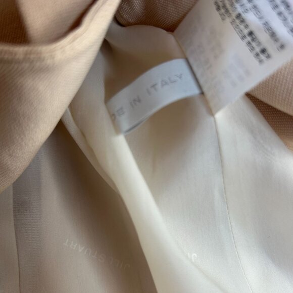 Jill Stuart Womens Beige Linen Blazer Jacket Size 8 Made In Italy - Picture 5 of 12